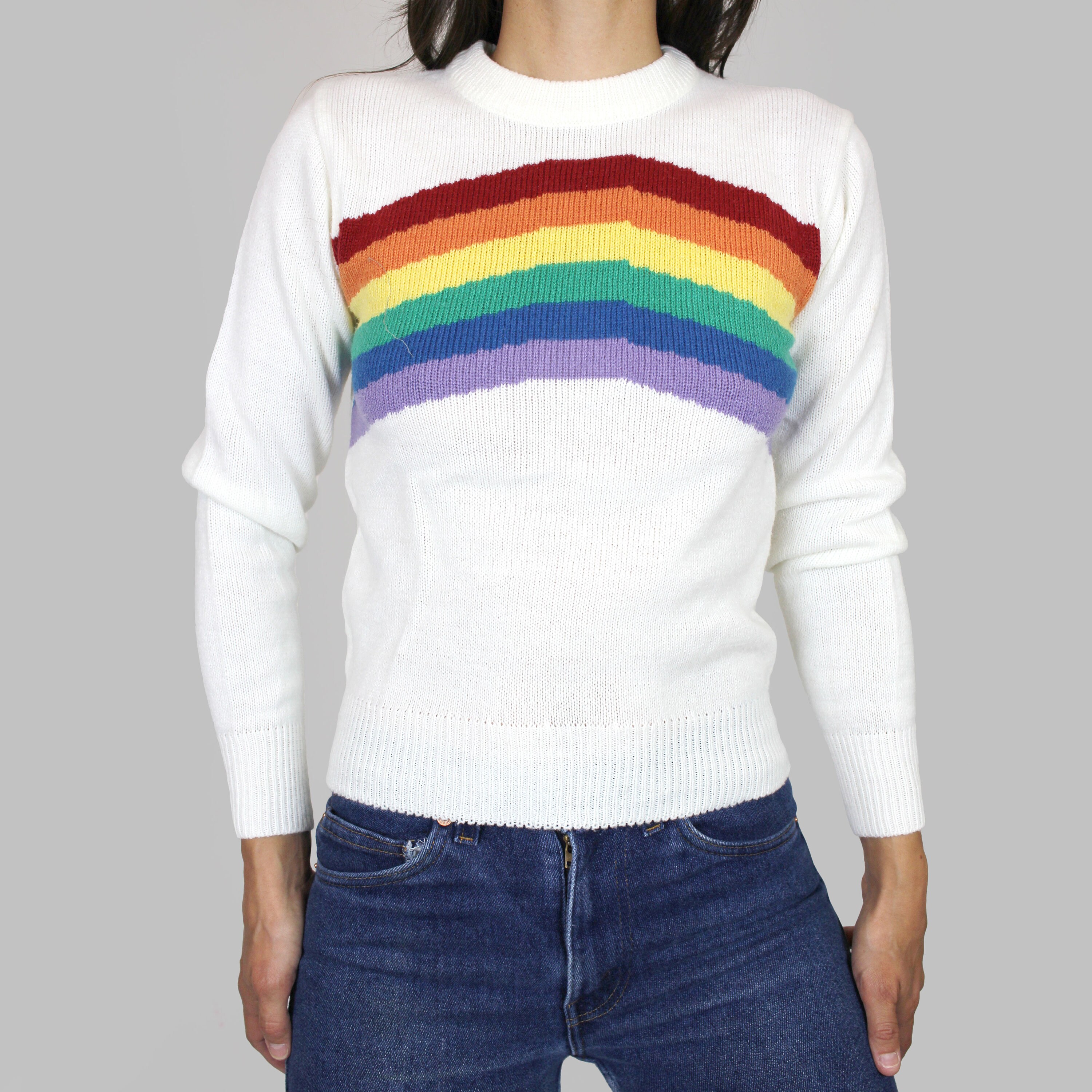 free people see the rainbow sweater