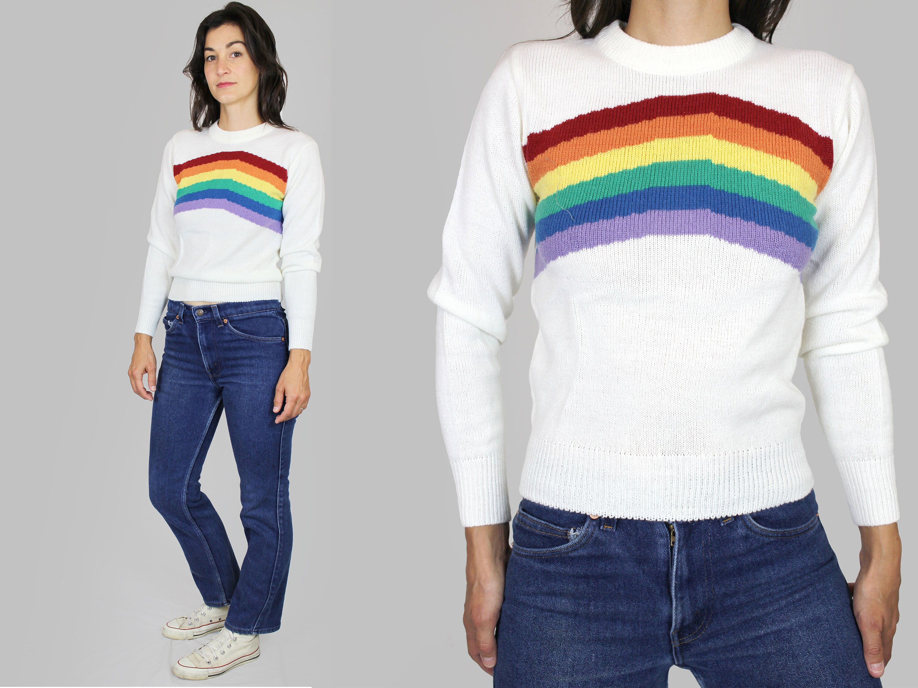 Rainbow Sweater Vintage