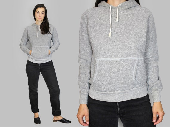 60s Grey Hoodie Vintage