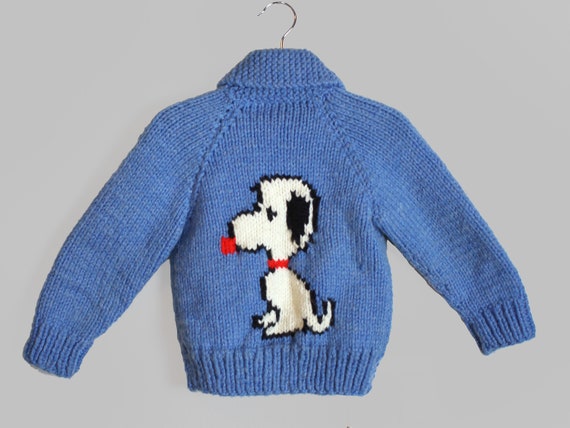 Hand Knit Snoopy Sweater Vintage