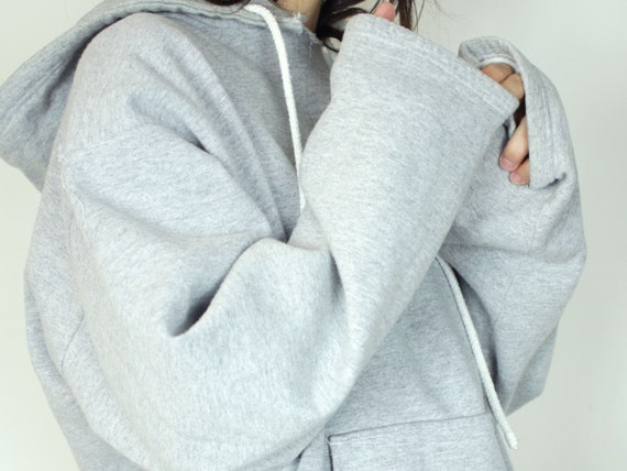 70s Grey Hoodie Vintage - image 8