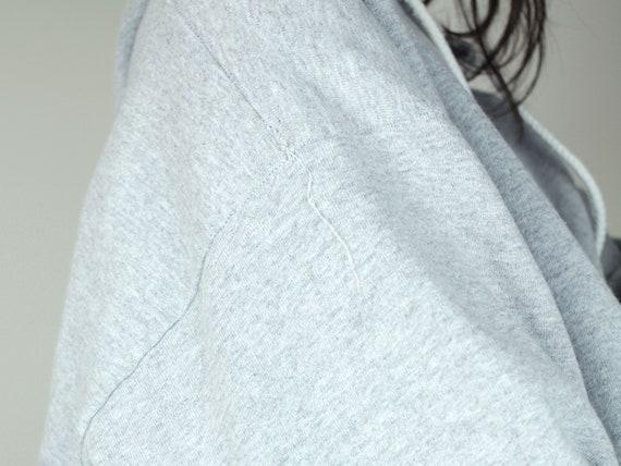 70s Grey Hoodie Vintage - image 7