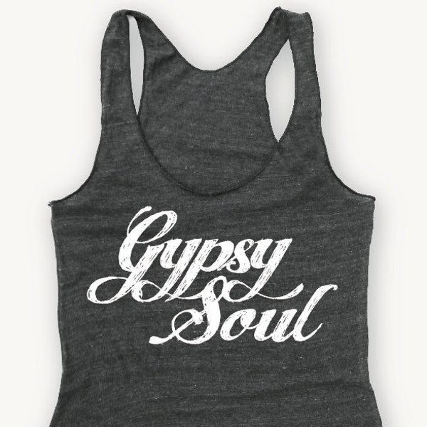 Sale XS Gypsy Soul Yoga Tank, Yoga Shirt, Gym Shirt, Gym Tank, Yoga Top, hot yoga, Gym Top, Graphic Tee, Fitness Tank, Yoga Vest