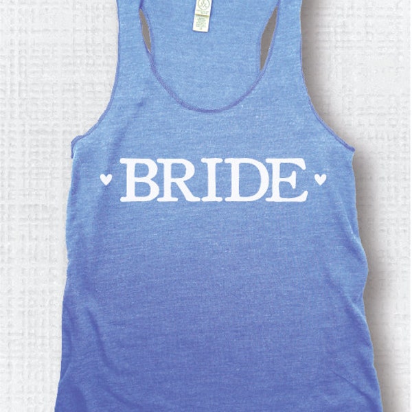 SALE!! Size Medium BRIDE Blue / White Eco-Tank top