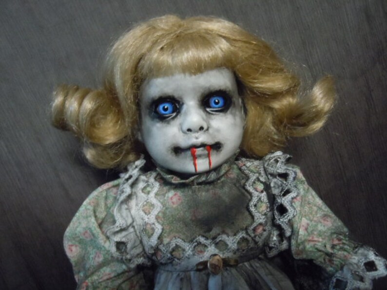 Free Shipping Undead Bloodsucker Doll With Blue Eyes Dark Art Etsy