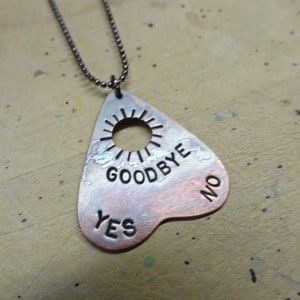 Ouija Necklace  Spooky Jewelry  Ouija Planchette Pendant  Spirit Board  Macabre Jewelry  Talk to the Dead #3