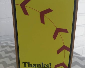 Softball Thanks Coach Card - custom colors