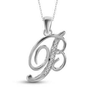 120 CTW White Diamond E Initial Coin Pendant in Sterling Silver
