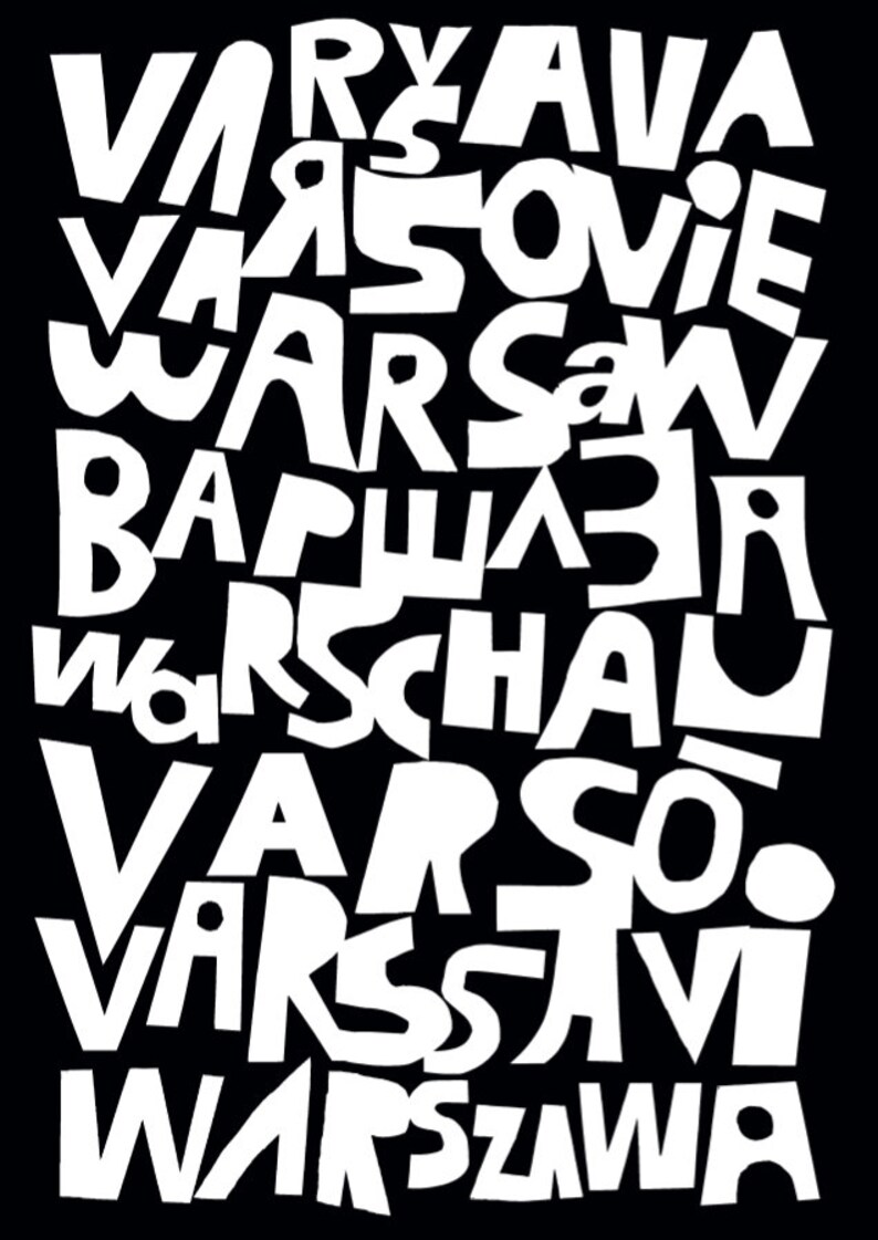 Warsaw/Warszawa/Warchau. Poster. 50x70. Limited edition. image 2