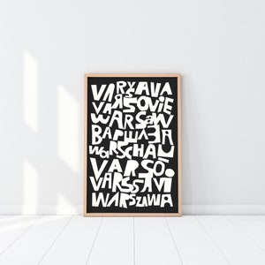 Warsaw/Warszawa/Warchau. Poster. 50x70. Limited edition.