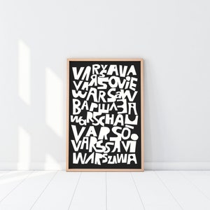 Warsaw/Warszawa/Warchau. Poster. 50x70. Limited edition. image 1