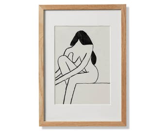 Black ink drawing. Original artwork. A4 size.
