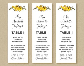 Cadre numérique INSTANT Download - jaune fleur 2 x 6 Photo Booth insérer modèle w / texte modifiable