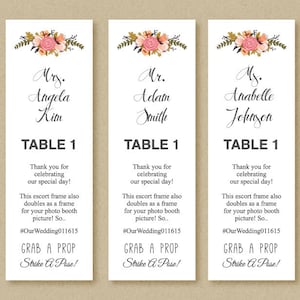 INSTANT Digital Download- 2x6 Photo Booth Frame Insert Template w/ Editable Text