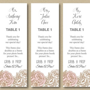 INSTANT Digital Download- Floral Bottom 2x6 Photo Booth Frame Insert Template w/ Editable Text
