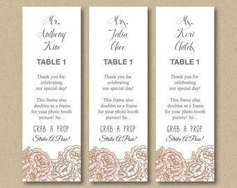 Téléchargement numérique instantané - Floral Bottom 2x6 Photo Booth Frame Insert Template w / Editable Text