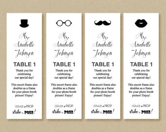 Modèle de carte de Insert et lieu Digital INSTANT Download - 2 x 6 Photo Booth Frame w / texte modifiable