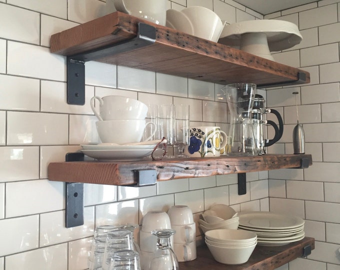 ONE 48 X 11 Reclaimed Wood Shelves With - Etsy