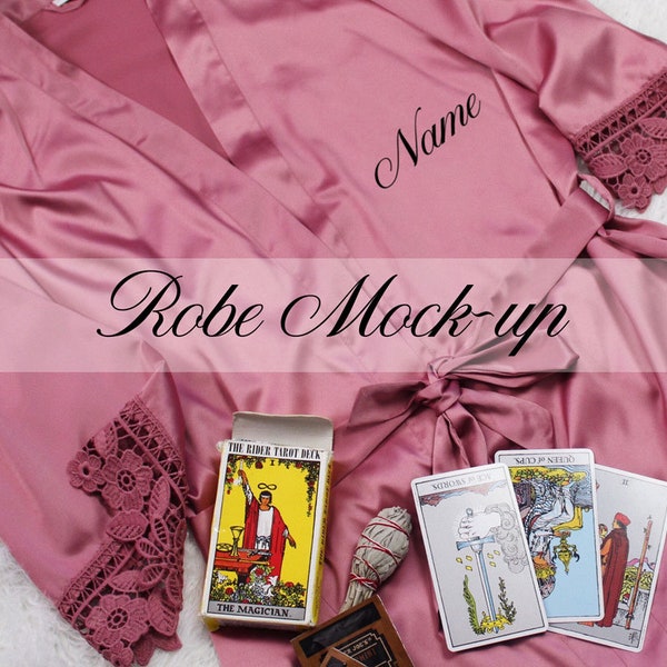 flat lay lace robe mockup for digitally adding name, monogram, title, etc. Photo mock up wedding digital diy display bohemian tarot styled