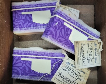 All Natural Lavender Soap Organic Bar Soap Women's Skincare Cold-Process Soap Handmade Essential Oils Wife Soap Christmas Gift for Her Mom