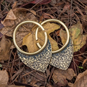 10 gauge Hammered Hoops 8g Earrings - Large Ear Weights