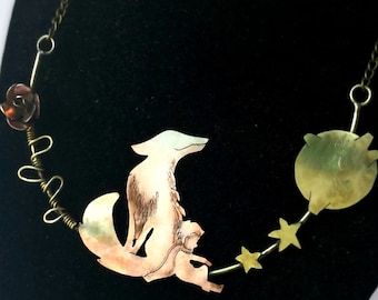 The Little Prince Necklace The Little Prince Jewelry - Unique Necklace Little Prince and Fox