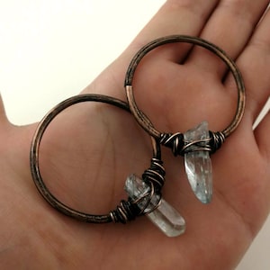 10g Ear Weights Raw Stone Tunnel Earrings