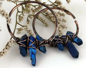 Large Hoop Weights Rustic Ear Weights