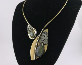 Collar Necklace Labradorite Open Necklace