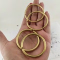 1.96 inches Brass Hoop Earrings / Ear Weight Weights / Stretched Lobes