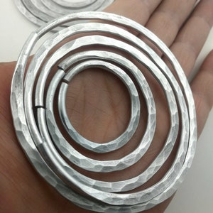 8 gauge Hammered Hoops  Ear Hangers Hammered Hoop earrings