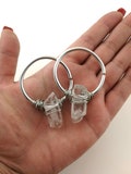 8 gauge Ear Weights Raw Stone Aluminium Tunnel Earrings