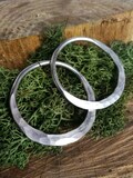 8 gauge Hoops Pair Hammered ear weights Lightweight