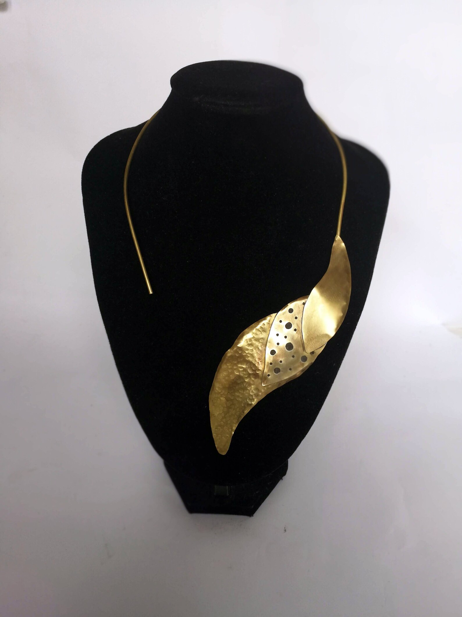 Brass Collar Necklace Open Choker Necklace Etsy