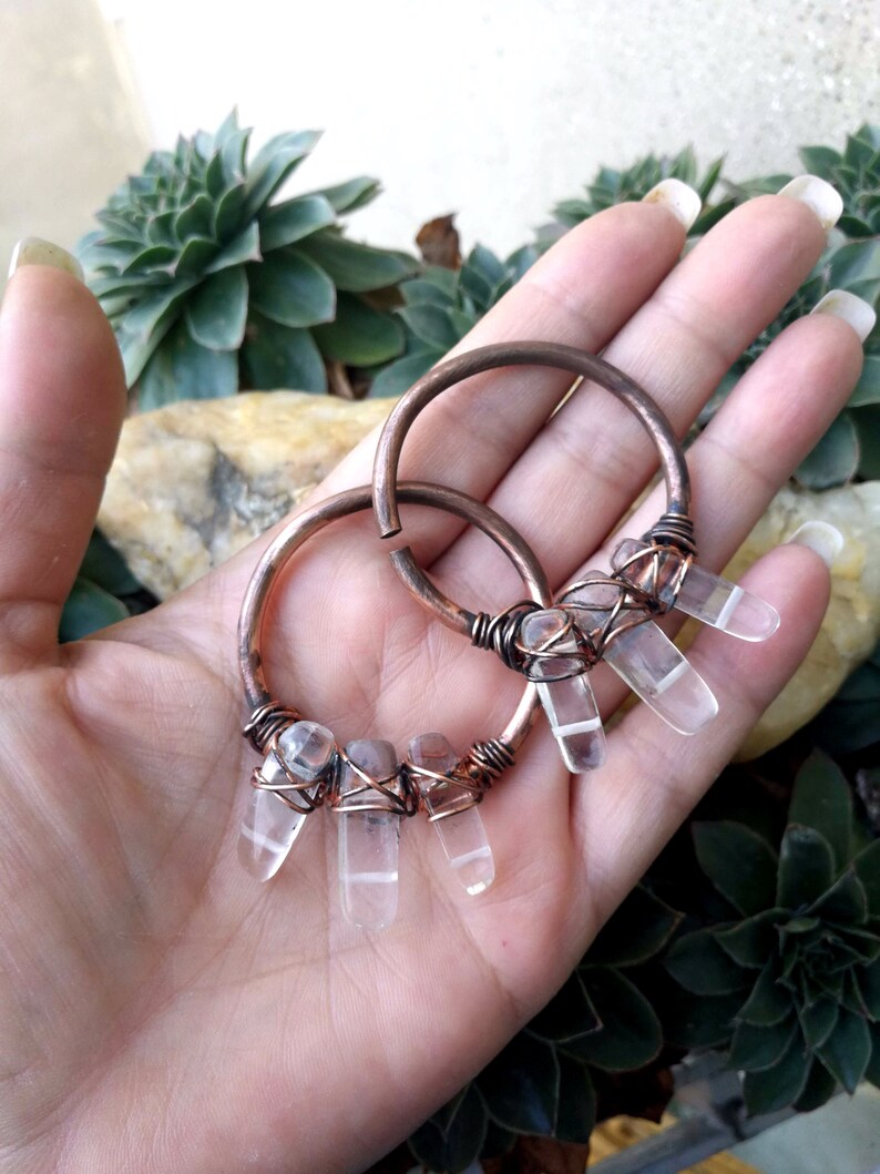 8g Statement Hoops Tunnel Earrings Etsy