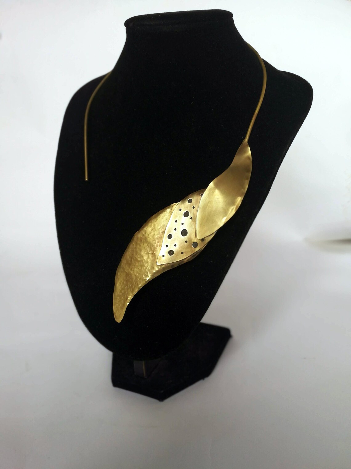 Brass Collar Necklace Open Choker Necklace Etsy