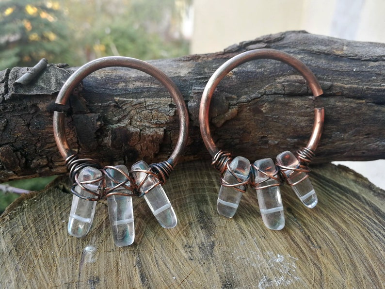 8g Statement Hoops Tunnel Earrings Etsy