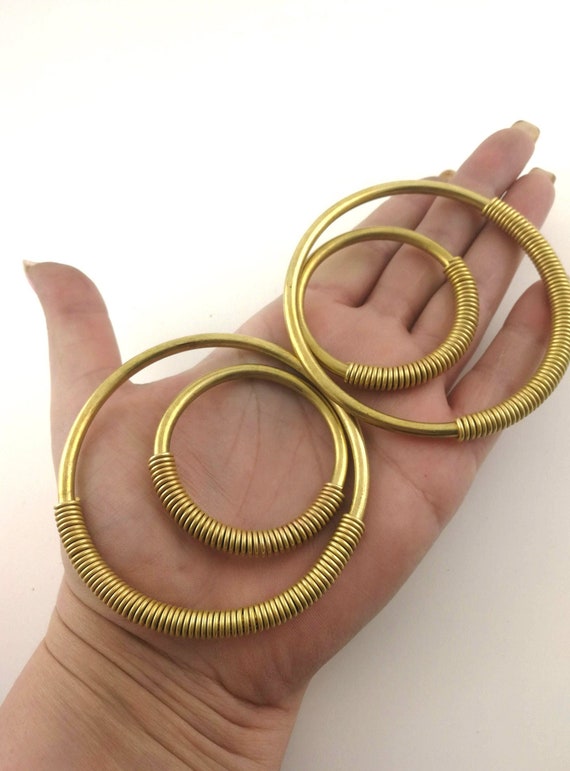 Coil earrings Tesla Hoop Weights - 6 gauge Hangers