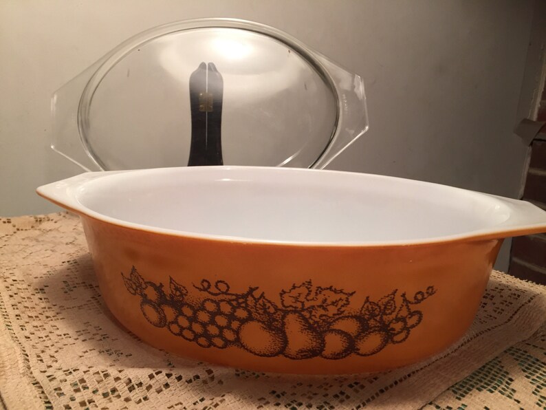 Vintage Retro Oval Dish Aquamarine Gratin Dish