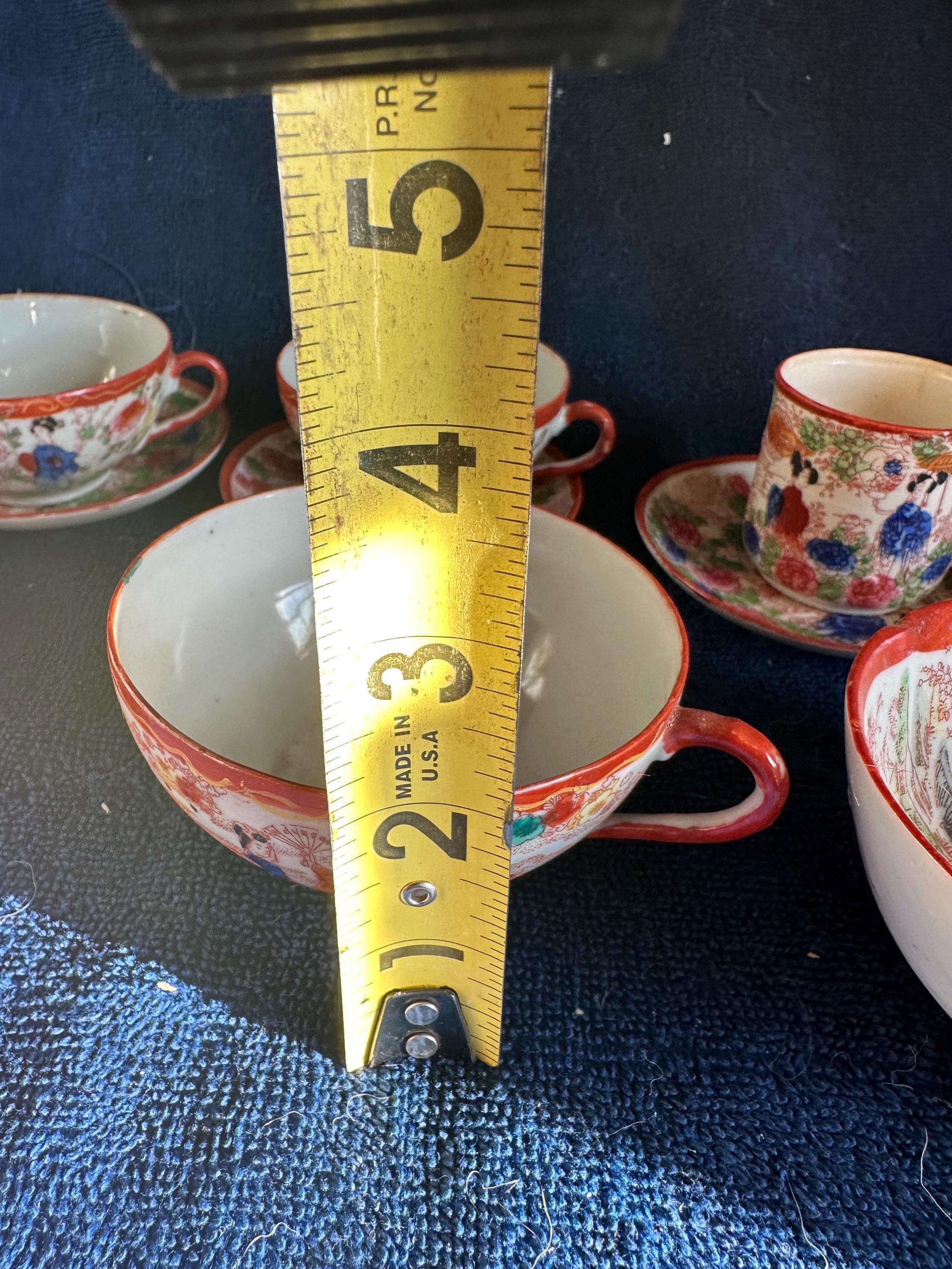 Vintage Japanese Geisha Girls Porcelain Tea Set 13 Pcs. Tea Pot