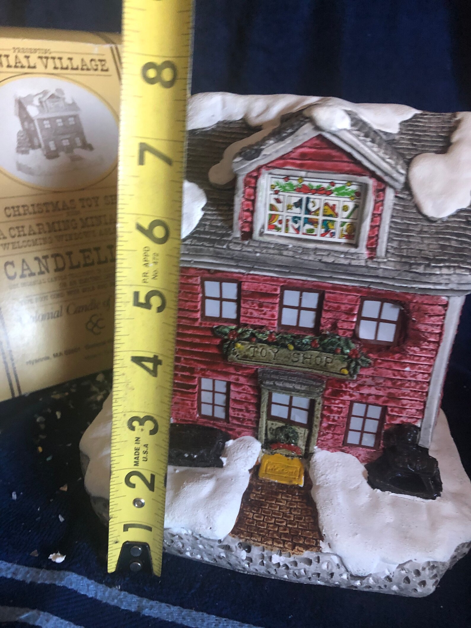 Colonial Christmas Village Toy Shop Lighted Building made by | Etsy