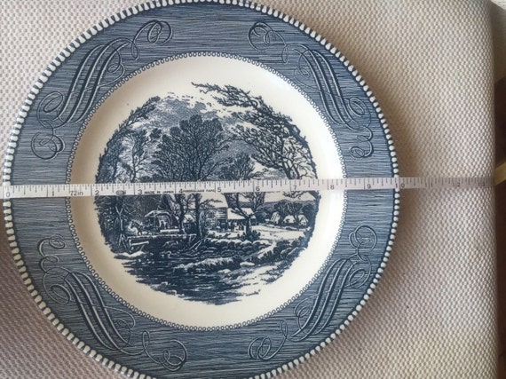 Currier & Ives Royal China Dinner Plate, Old Grist Mill, Americana