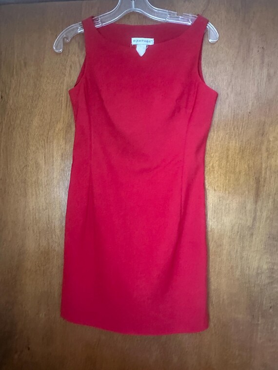 RAMPAGE Women Juniors Dress Sleeveless Sheath Dress Valentines Red Pleated Body Darts Knee Length Slimming Size 3 RAMPAGE Women Juniors Dress Sleeveless Sheath Dress Valentines Red Pleated Body Darts Knee Length Slimming Size 3