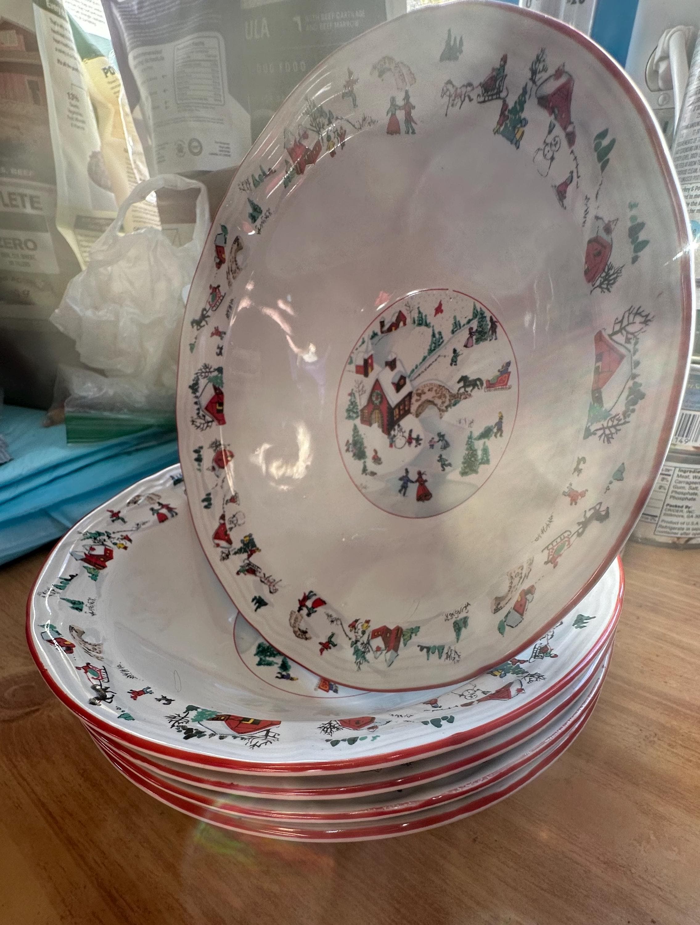 Farberware “white Christmas” Soup/salad/cereal Bowl LOT OF