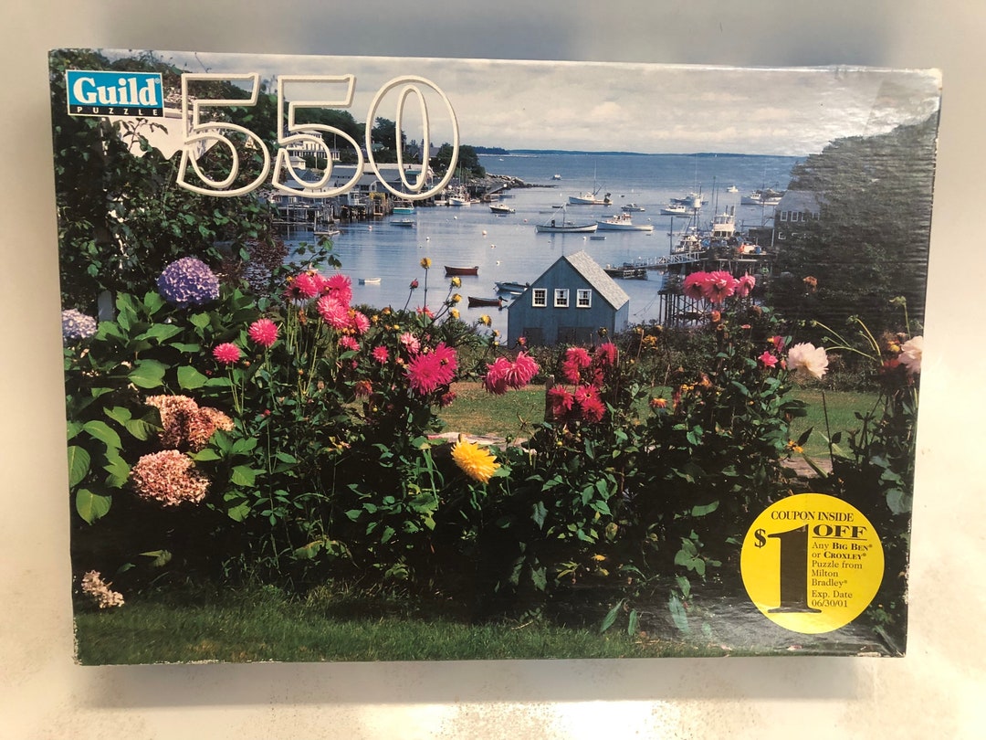 HASBRO Guild Jigsaw Puzzle Destination New Harbor ME 550 Piece Etsy