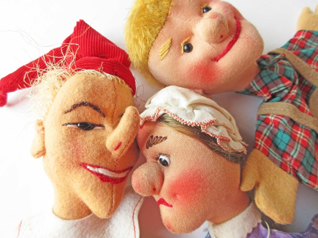 1960's German Hand Puppets Made by Kersa Jester Judy Etsy