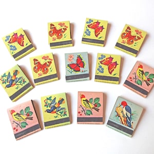 Vintage 1957 Bird or Butterfly Matchbooks: Ohio Match Company, Unused