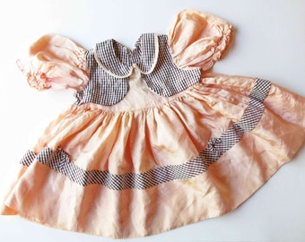 Large Taffeta Doll Dress from the 1950's, With Bonus Pink Dress