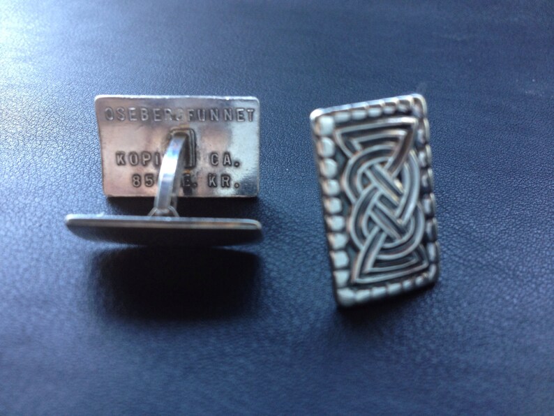 Vintage Norway David Andersen Sterling Silver Osebergfunnet Cufflinks image 2