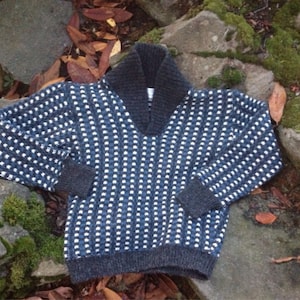 Norwegian fishermans sweater by Petersen & Dekke- children&#39;s sweater, made in Norway size 10